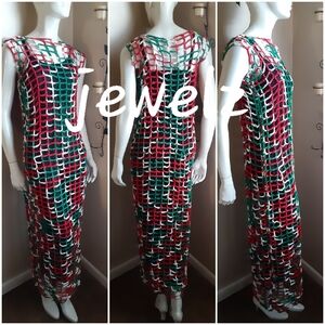 Colorful Crochet Maxi Dress